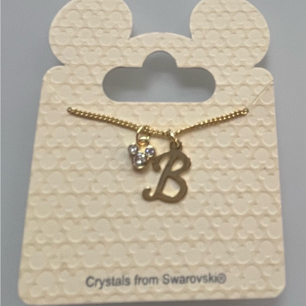Disney Swarovski Necklace - Initial “B” - 18”
